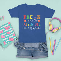 Back To School T Shirt For Kid Pre-K Where The Adventure Begins Apple Arrow - Wonder Print Shop