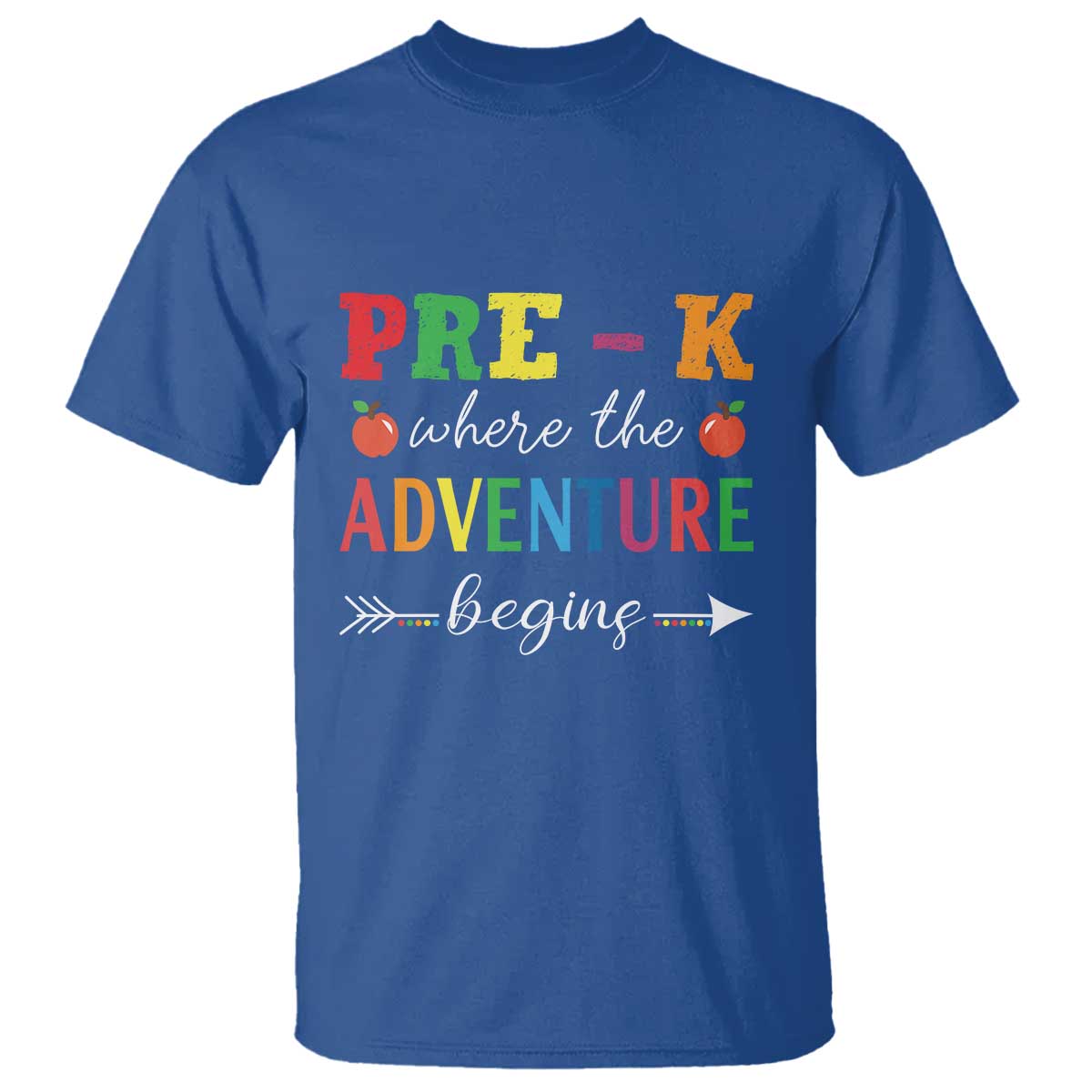 Back To School T Shirt Pre-K Where The Adventure Begins Apple Arrow - Wonder Print Shop