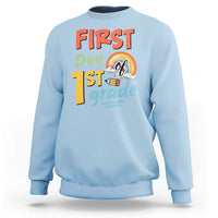 Back To School Sweatshirt First Day Of 1st Grade Rainbow - Wonder Print Shop