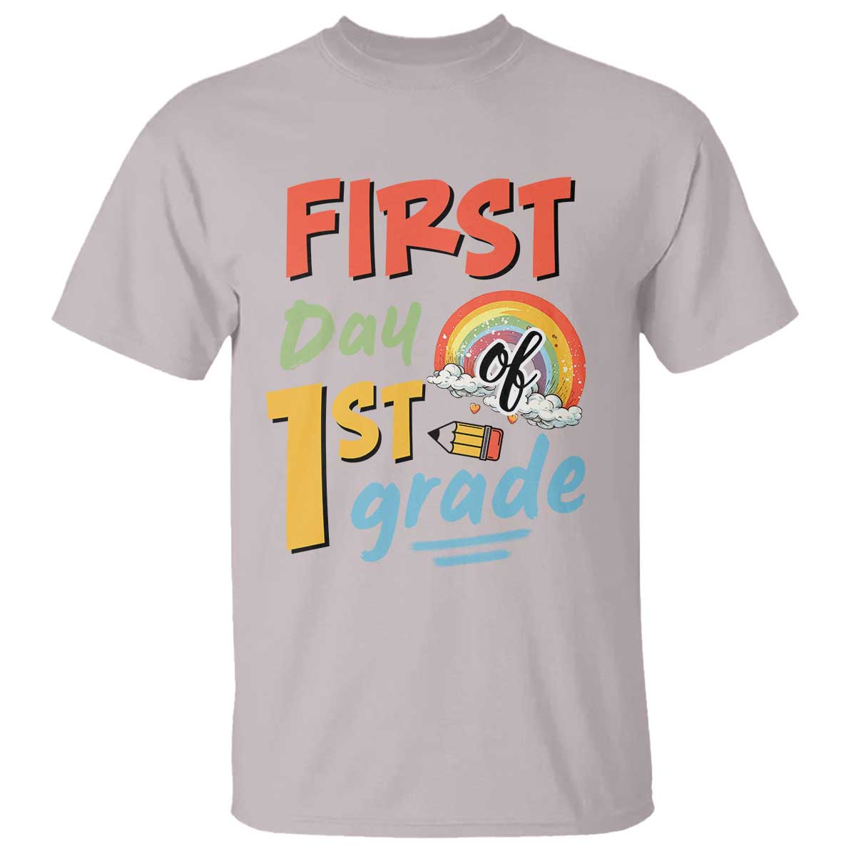 Back To School T Shirt First Day Of 1st Grade Rainbow - Wonder Print Shop
