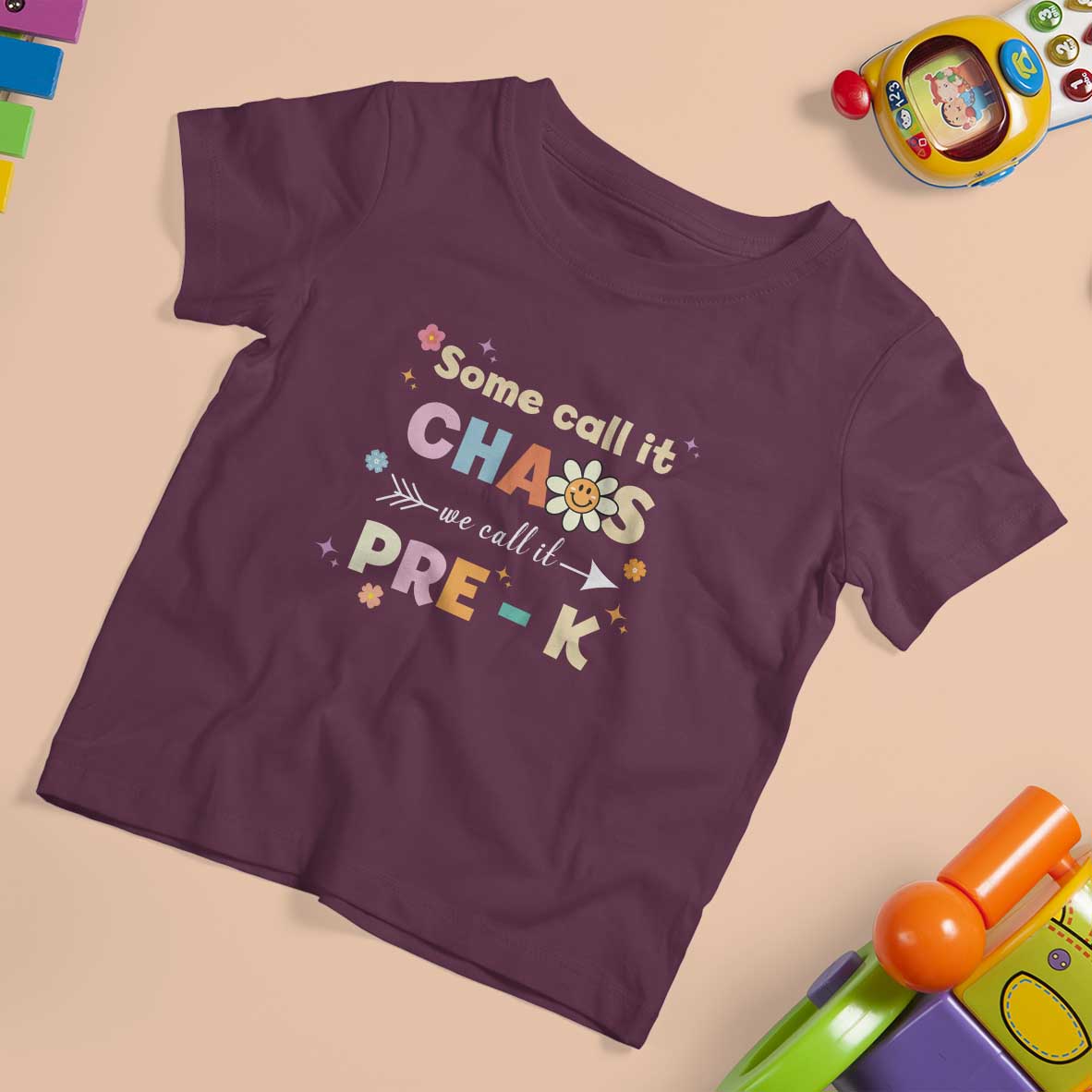 Funny Teacher T Shirt For Kid Some Call It Chaos We Call It Pre-K - Wonder Print Shop