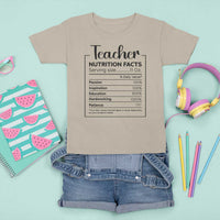 Funny Teacher T Shirt For Kid Nutrition Facts Back To School - Wonder Print Shop