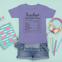 Funny Teacher T Shirt For Kid Nutrition Facts Back To School - Wonder Print Shop