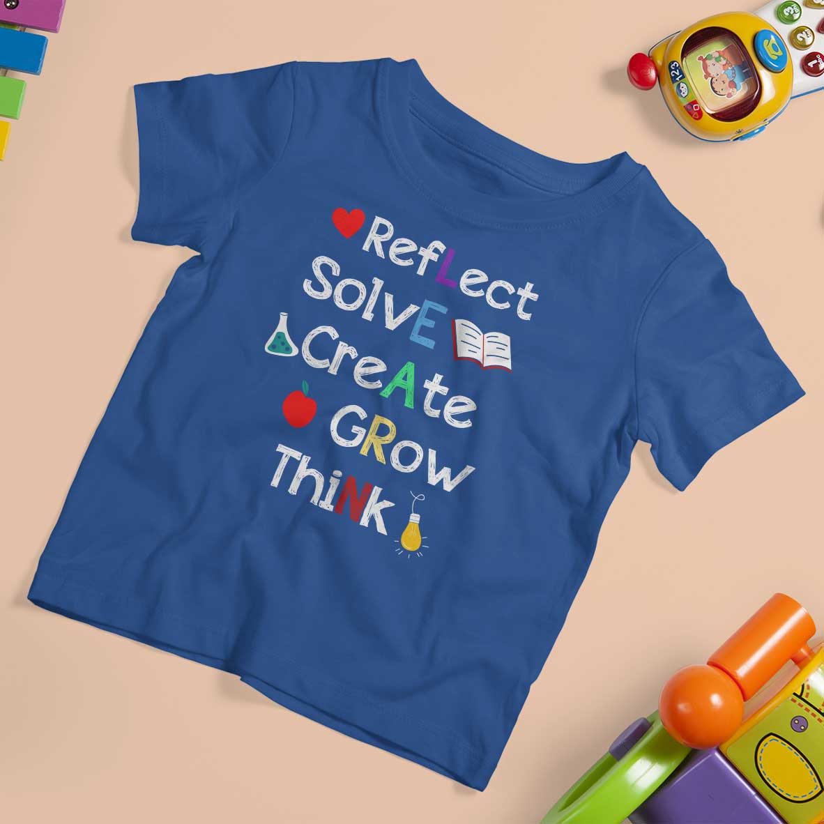 Back To School T Shirt For Kid Learn Motivation Quote Apple Book - Wonder Print Shop
