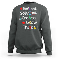 Back To School Sweatshirt Learn Motivation Quote Apple Book - Wonder Print Shop