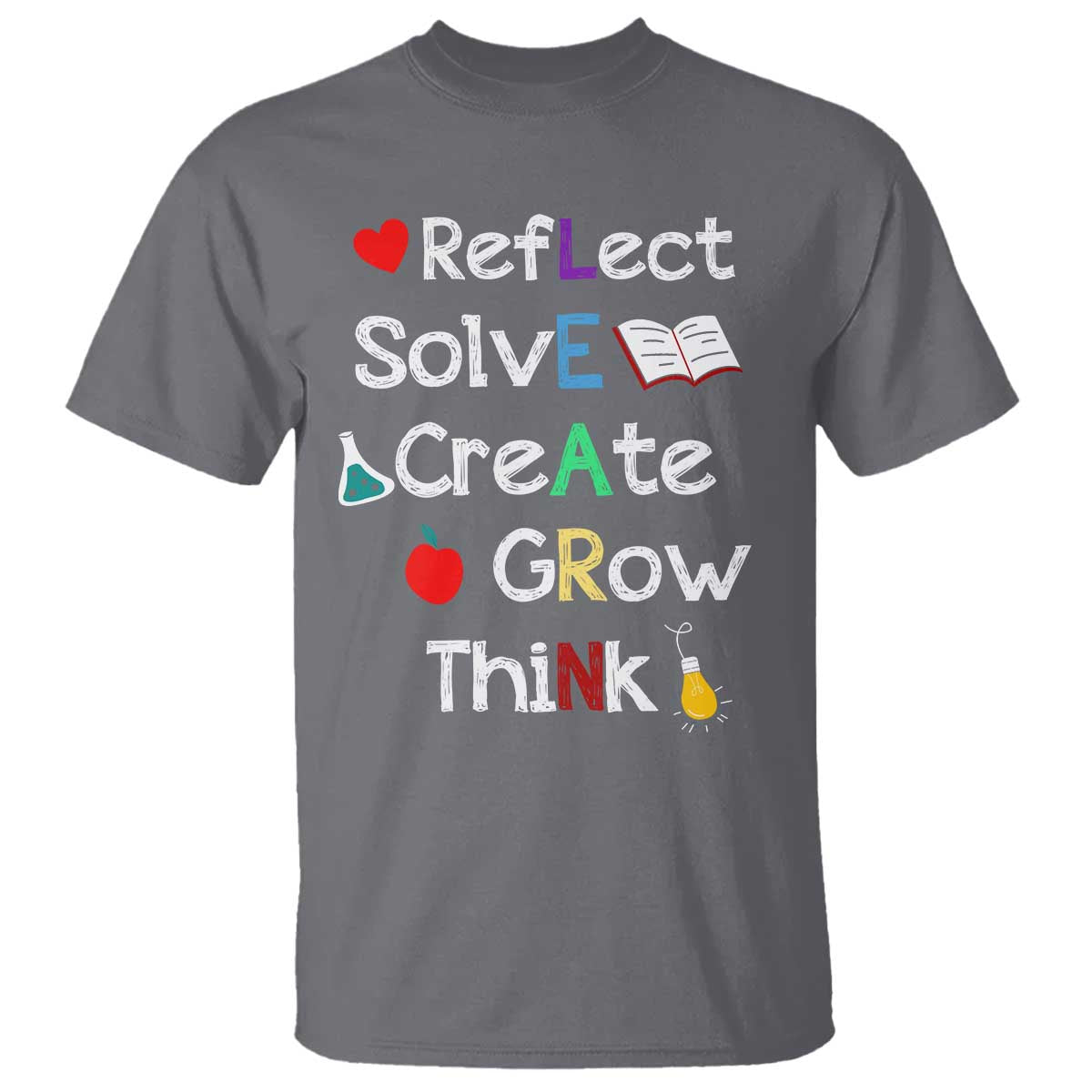 Back To School T Shirt Learn Motivation Quote Apple Book - Wonder Print Shop