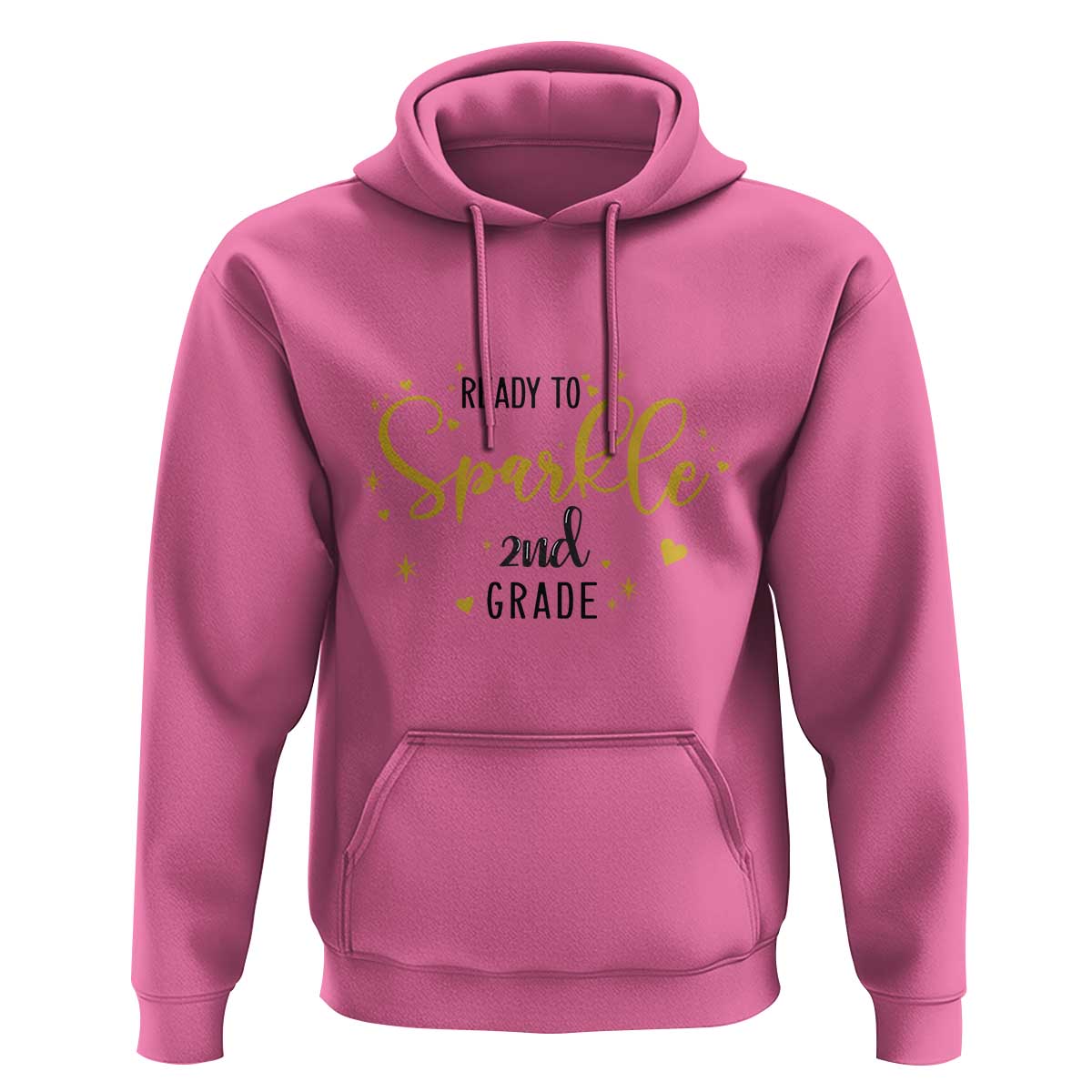 Back To School Hoodie Ready To Sparkle 2nd Grade Star Heart - Wonder Print Shop
