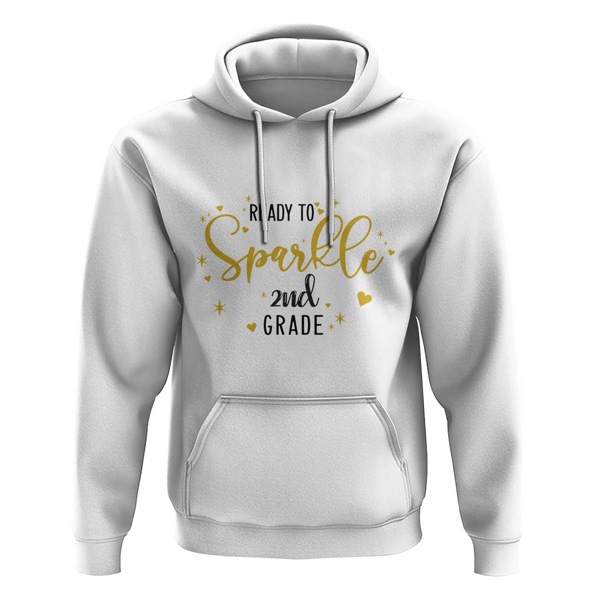 Back To School Hoodie Ready To Sparkle 2nd Grade Star Heart - Wonder Print Shop