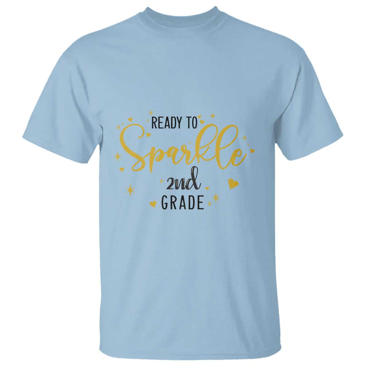 Back To School T Shirt Ready To Sparkle 2nd Grade Star Heart - Wonder Print Shop