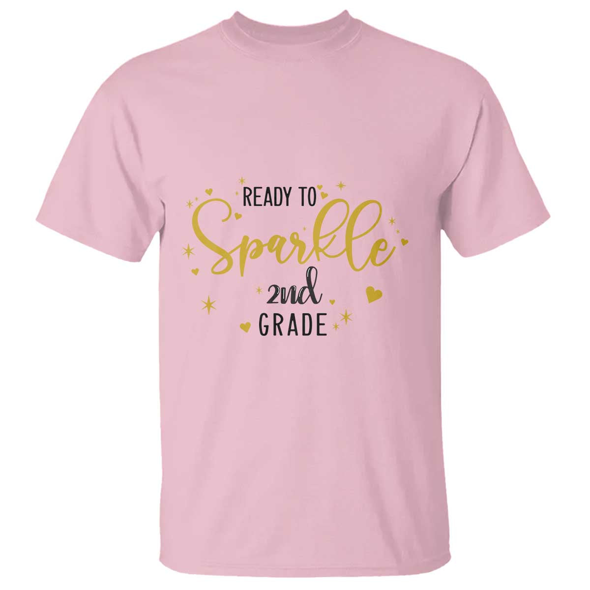 Back To School T Shirt Ready To Sparkle 2nd Grade Star Heart - Wonder Print Shop