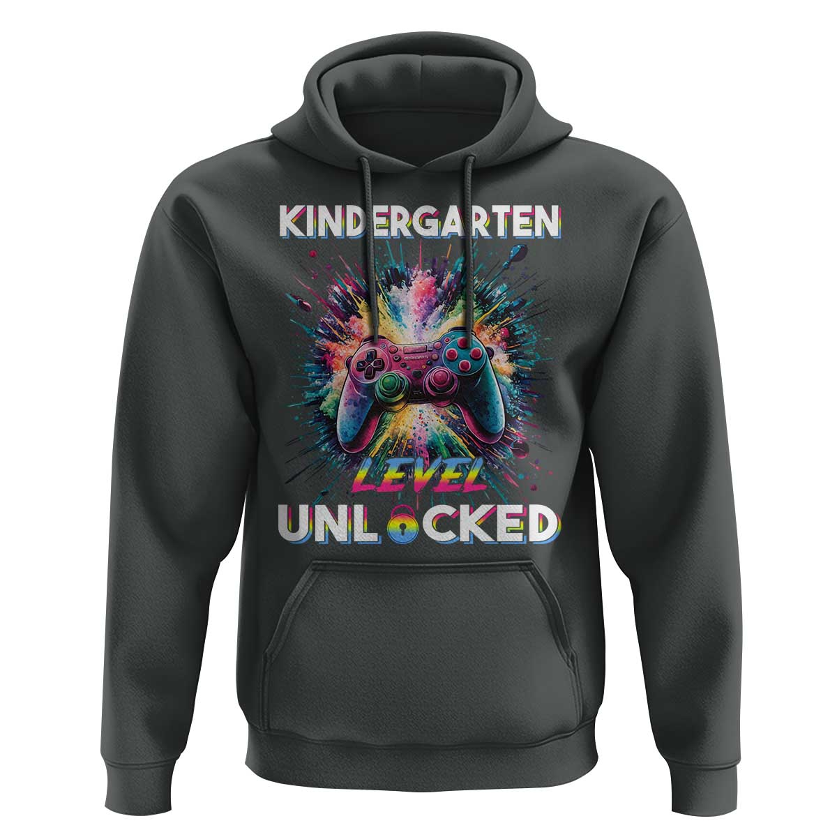 Kindergarten Level Unlocked Hoodie Back To School Game Console - Wonder Print Shop