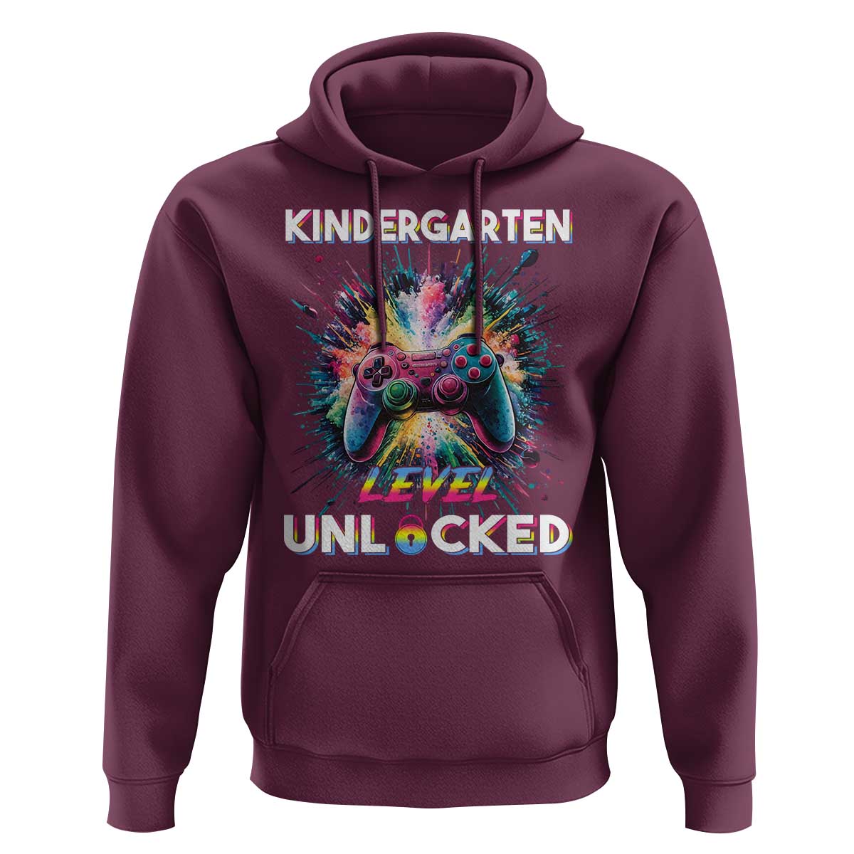Kindergarten Level Unlocked Hoodie Back To School Game Console - Wonder Print Shop