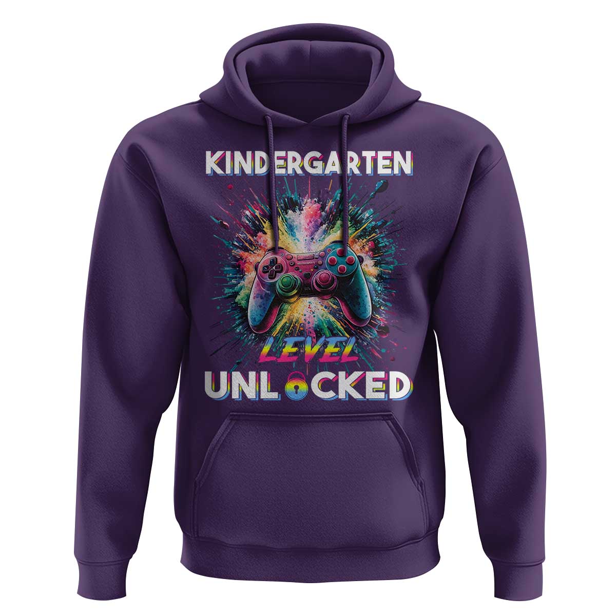 Kindergarten Level Unlocked Hoodie Back To School Game Console - Wonder Print Shop