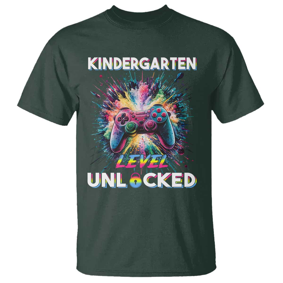 Kindergarten Level Unlocked T Shirt Back To School Game Console - Wonder Print Shop
