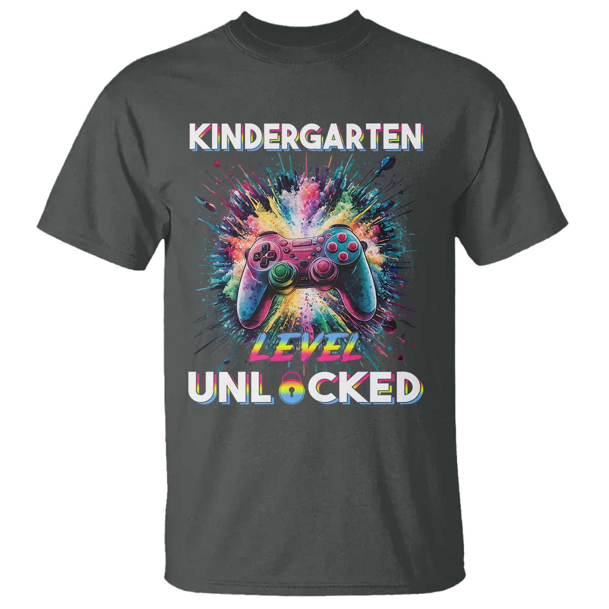 Kindergarten Level Unlocked T Shirt Back To School Game Console - Wonder Print Shop