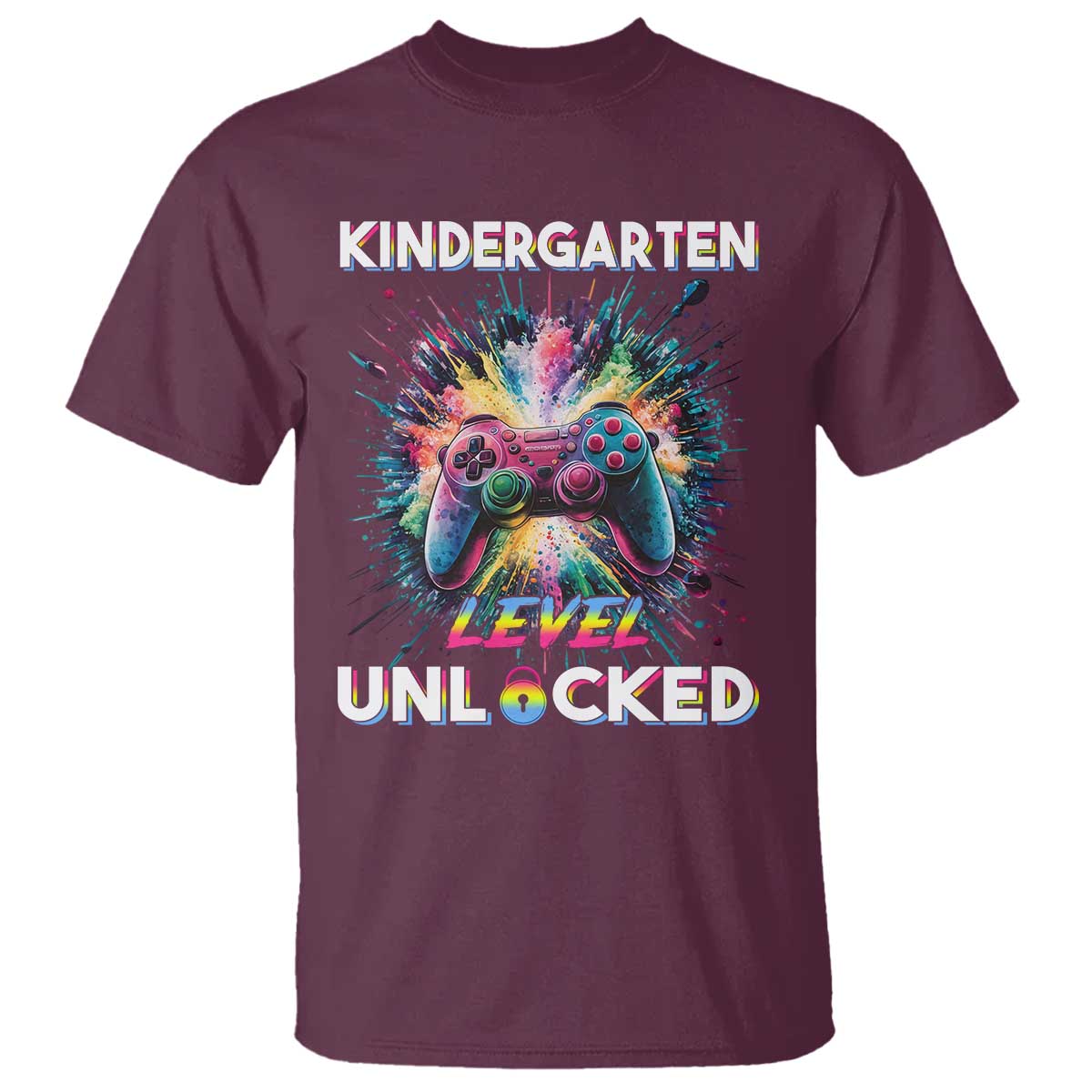 Kindergarten Level Unlocked T Shirt Back To School Game Console - Wonder Print Shop