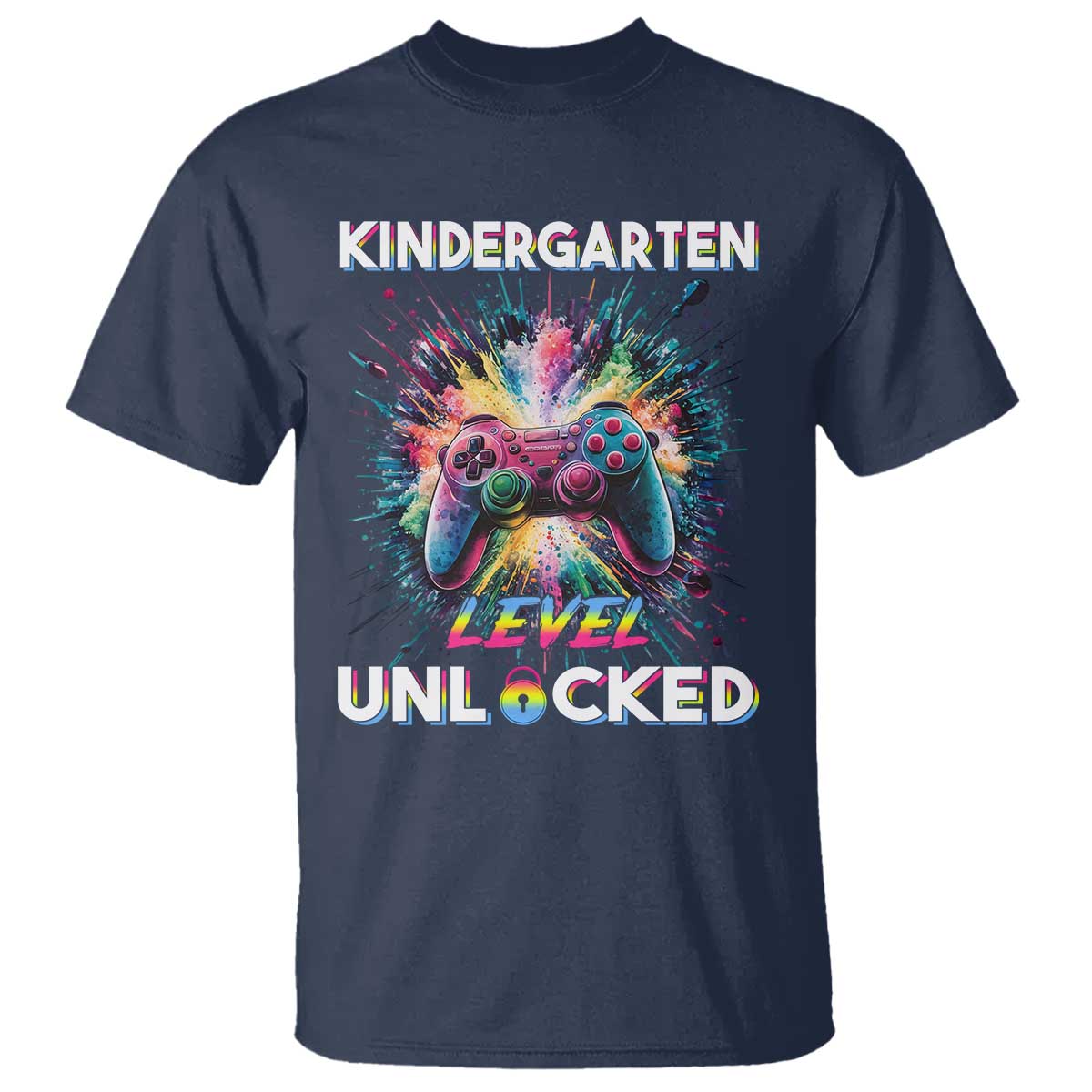 Kindergarten Level Unlocked T Shirt Back To School Game Console - Wonder Print Shop