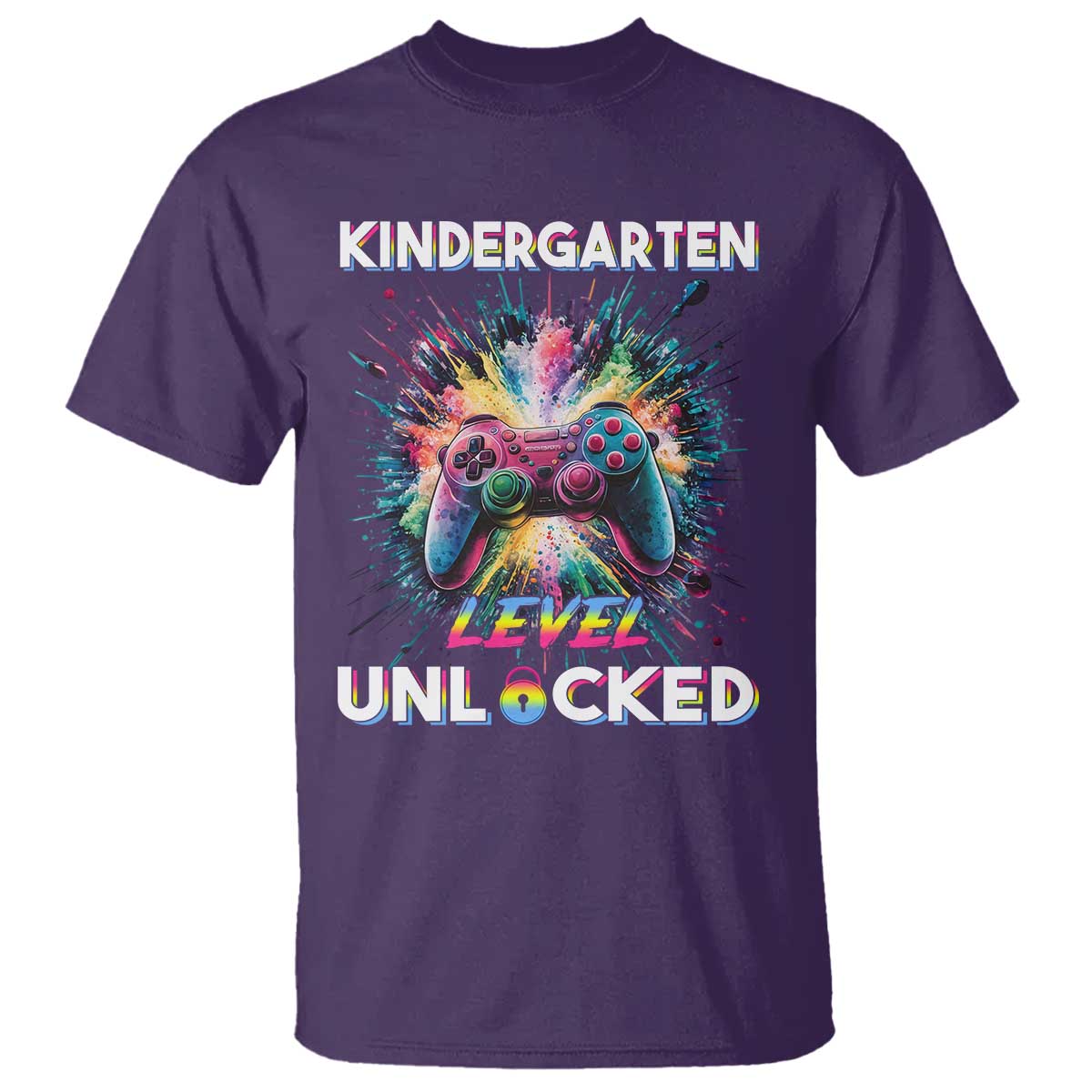 Kindergarten Level Unlocked T Shirt Back To School Game Console - Wonder Print Shop