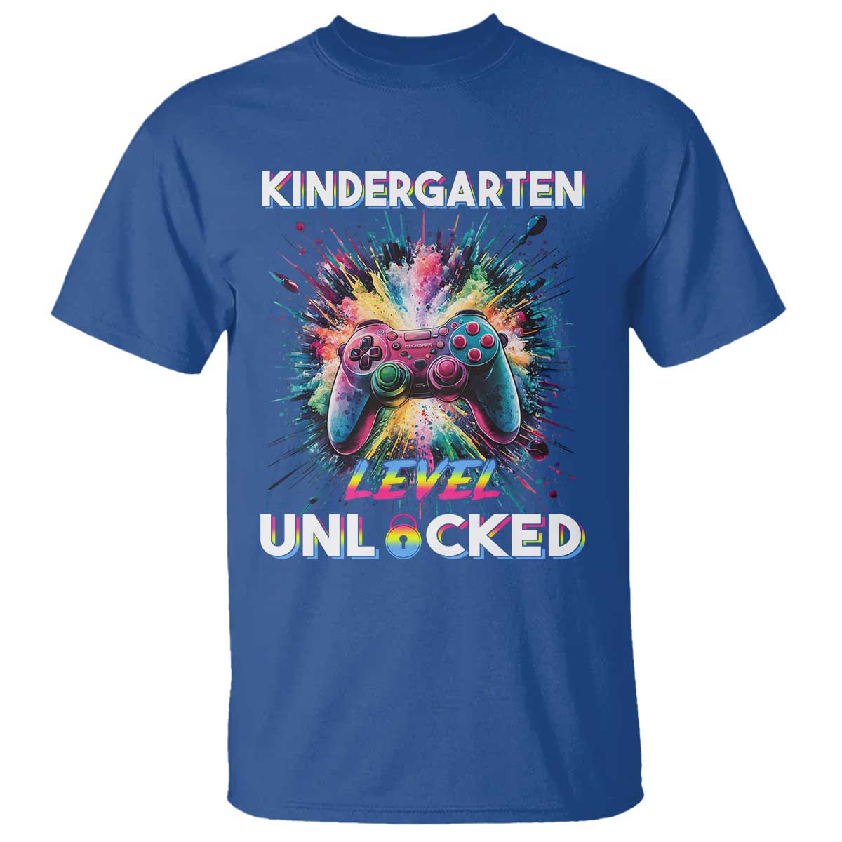 Kindergarten Level Unlocked T Shirt Back To School Game Console - Wonder Print Shop