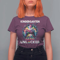 Kindergarten Level Unlocked T Shirt For Women Back To School Game Console - Wonder Print Shop
