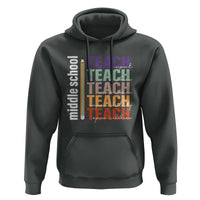 Teacher Hoodie Middle School Teach Back To School Pencil - Wonder Print Shop