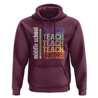 Teacher Hoodie Middle School Teach Back To School Pencil - Wonder Print Shop