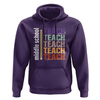 Teacher Hoodie Middle School Teach Back To School Pencil - Wonder Print Shop
