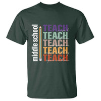 Teacher T Shirt Middle School Teach Back To School Pencil - Wonder Print Shop