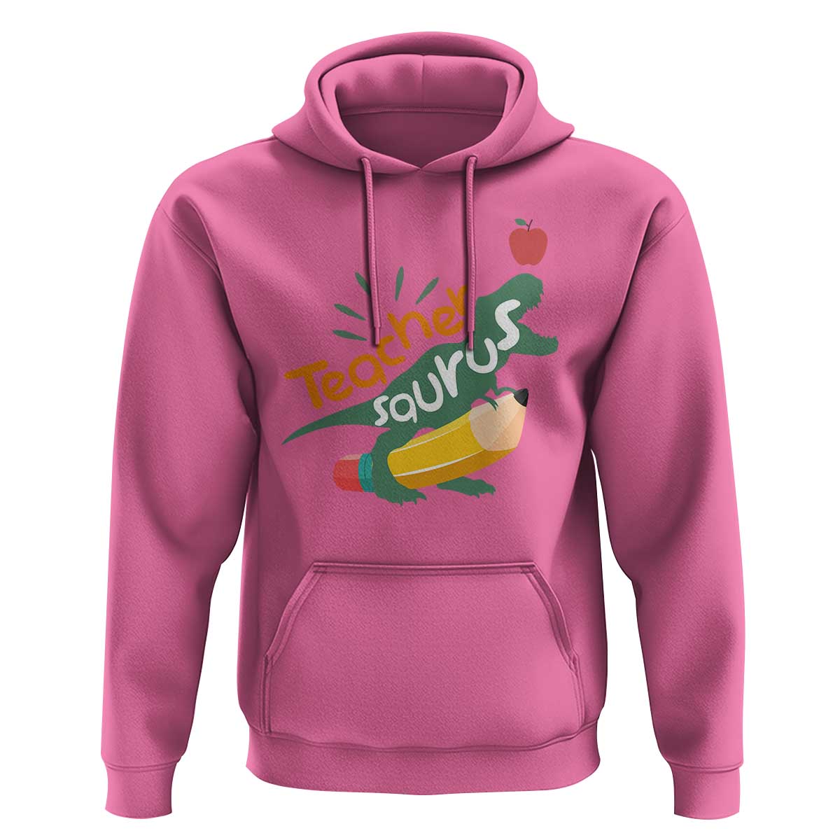 Teacher Saurus Hoodie Back To School Dinosaur Pencil - Wonder Print Shop