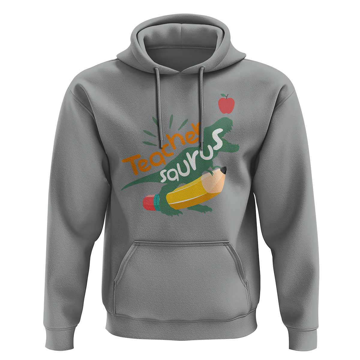 Teacher Saurus Hoodie Back To School Dinosaur Pencil - Wonder Print Shop
