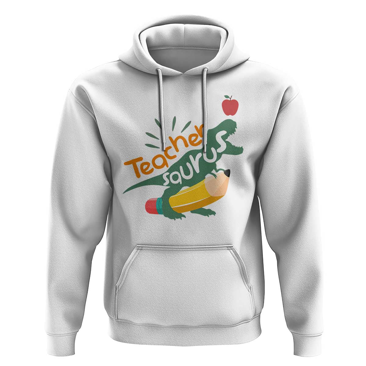 Teacher Saurus Hoodie Back To School Dinosaur Pencil - Wonder Print Shop