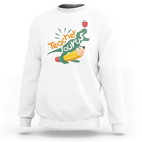 Teacher Saurus Sweatshirt Back To School Dinosaur Pencil - Wonder Print Shop