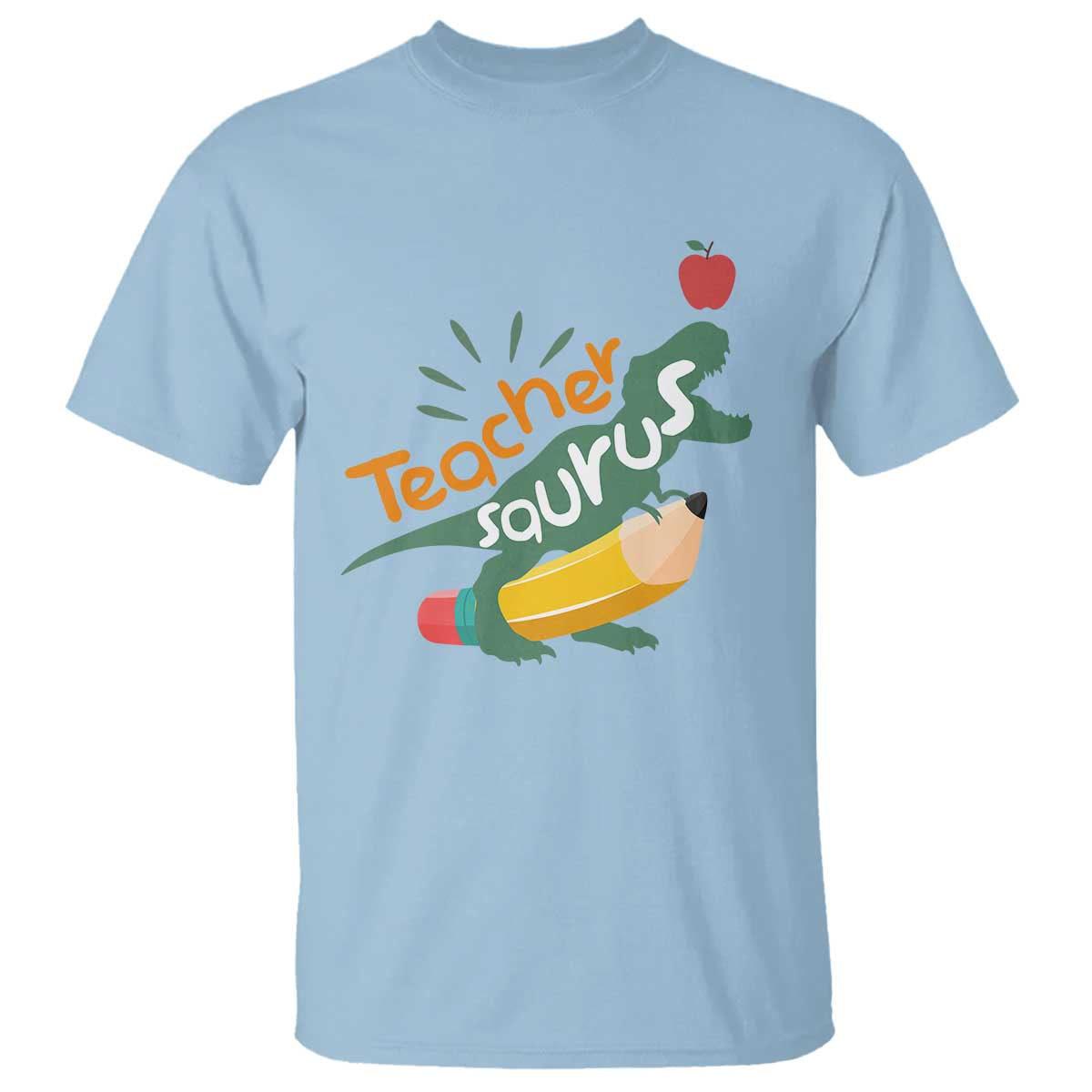 Teacher Saurus T Shirt Back To School Dinosaur Pencil - Wonder Print Shop