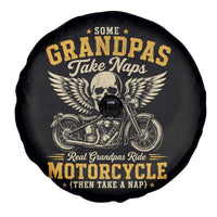 Some Grandpas Take Naps Real Grandpas Ride Motorcycle Then Take Nap Spare Tire Cover Funny Grandpa Biker