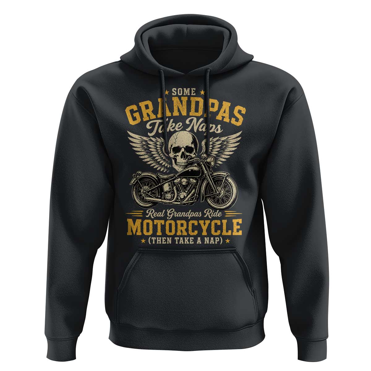 Some Grandpas Take Naps Real Grandpas Ride Motorcycle Then Take Nap Hoodie Funny Grandpa Biker