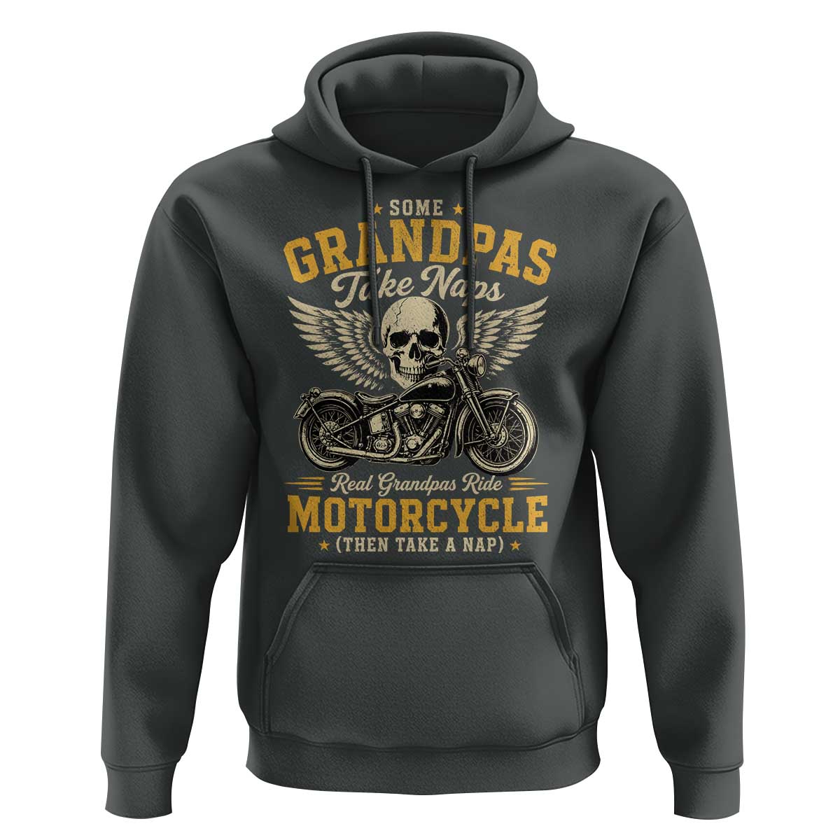 Some Grandpas Take Naps Real Grandpas Ride Motorcycle Then Take Nap Hoodie Funny Grandpa Biker