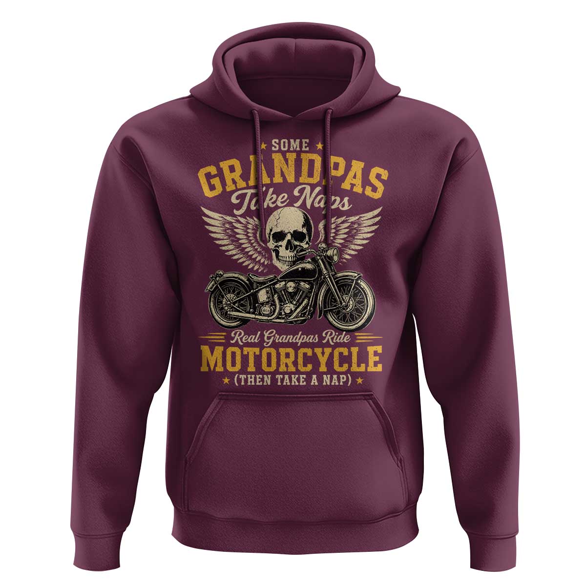 Some Grandpas Take Naps Real Grandpas Ride Motorcycle Then Take Nap Hoodie Funny Grandpa Biker