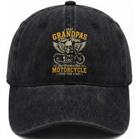 Some Grandpas Take Naps Real Grandpas Ride Motorcycle Then Take Nap Washed Cotton Baseball Cap Funny Grandpa Biker