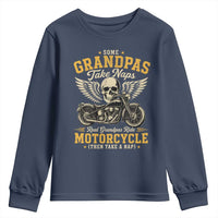 Some Grandpas Take Naps Real Grandpas Ride Motorcycle Then Take Nap Youth Sweatshirt Funny Grandpa Biker