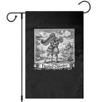Heated Chivalry Medieval Knights Kissing LGBT Pride Garden Flag
