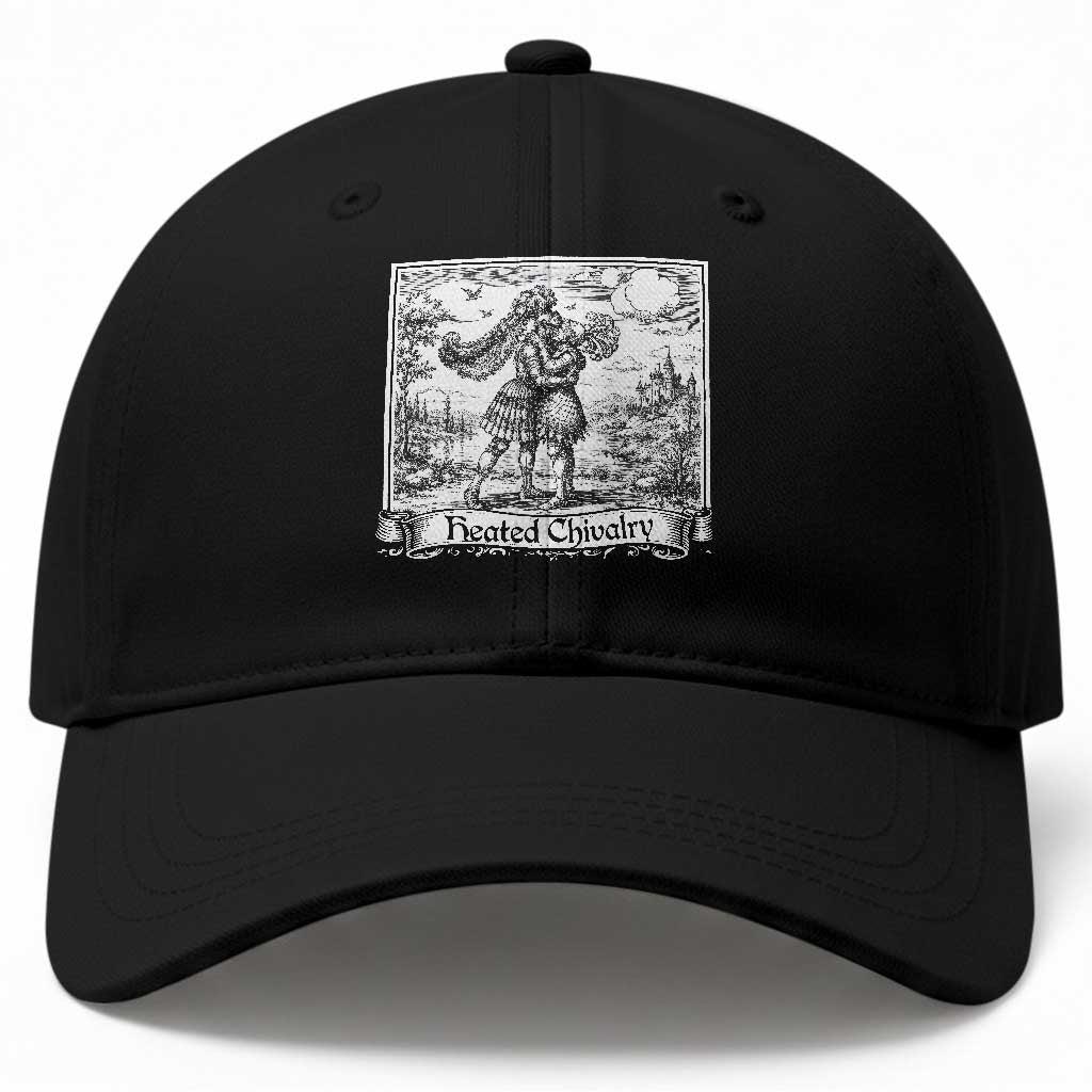 Heated Chivalry Medieval Knights Kissing LGBT Pride Baseball Cap
