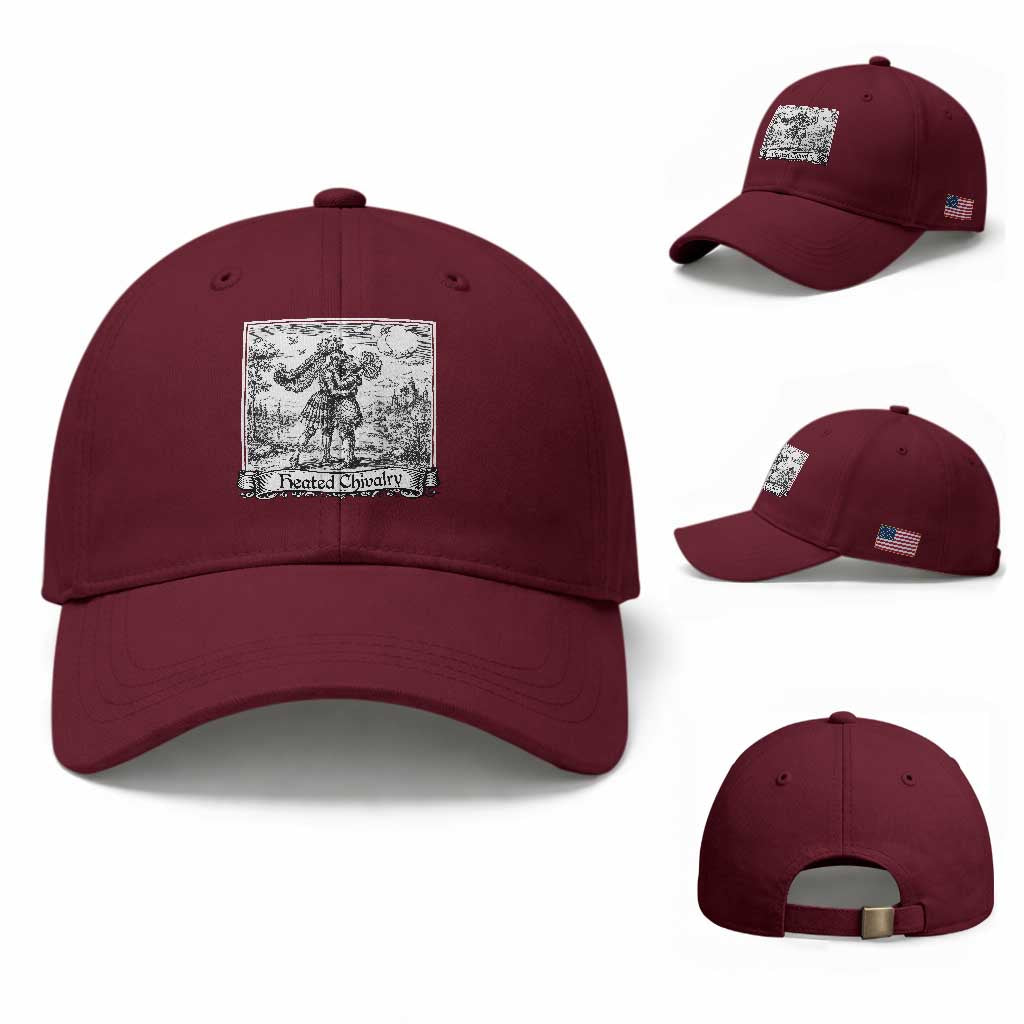 Heated Chivalry Medieval Knights Kissing LGBT Pride Baseball Cap