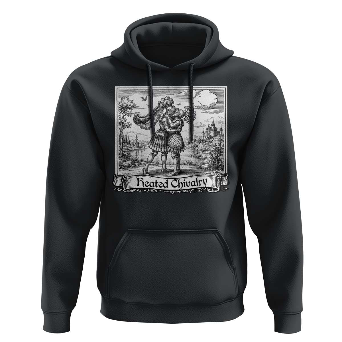 Heated Chivalry Medieval Knights Kissing LGBT Pride Hoodie