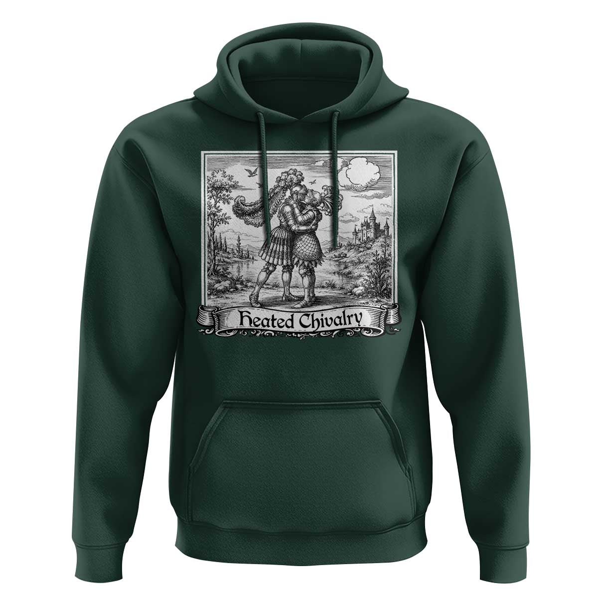 Heated Chivalry Medieval Knights Kissing LGBT Pride Hoodie