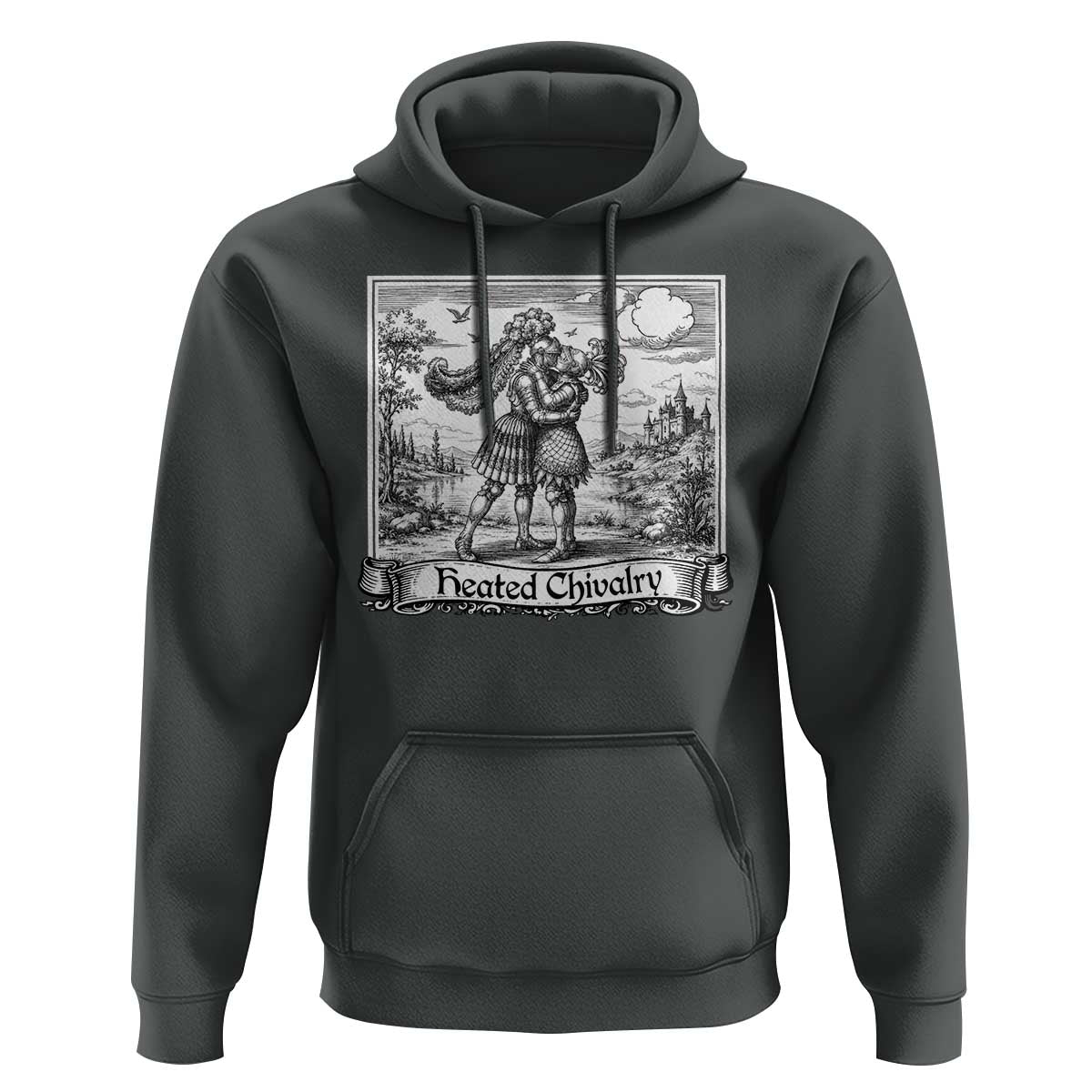 Heated Chivalry Medieval Knights Kissing LGBT Pride Hoodie