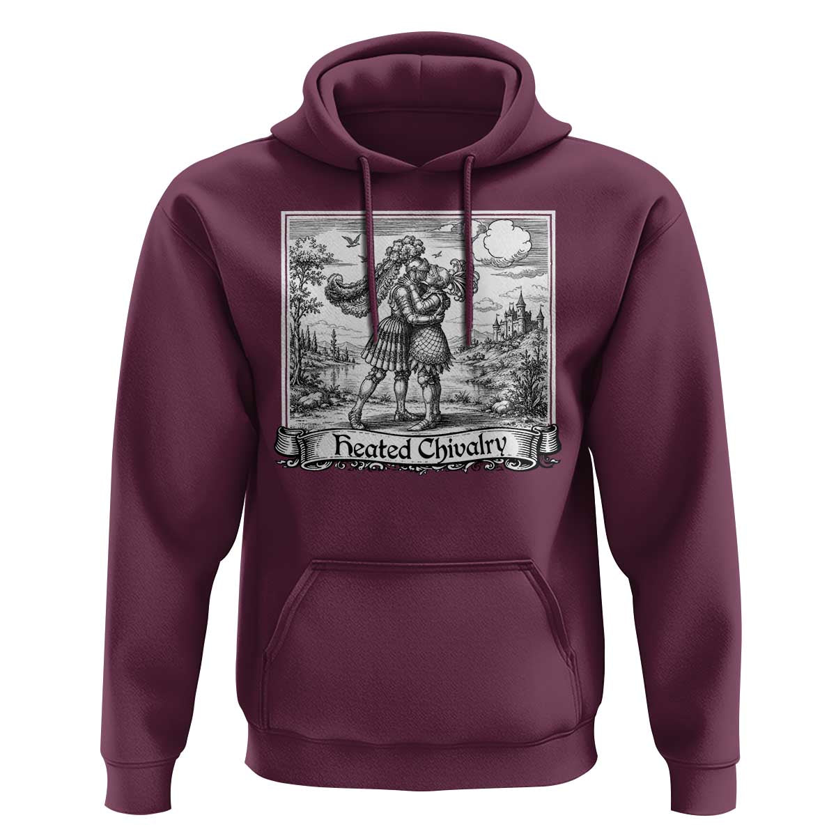 Heated Chivalry Medieval Knights Kissing LGBT Pride Hoodie