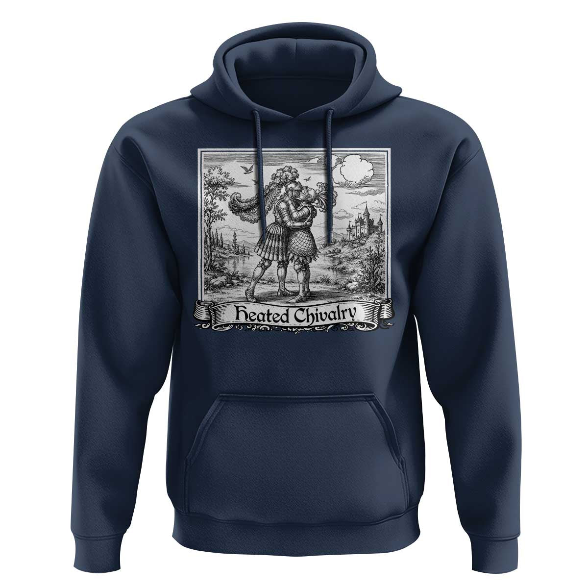 Heated Chivalry Medieval Knights Kissing LGBT Pride Hoodie