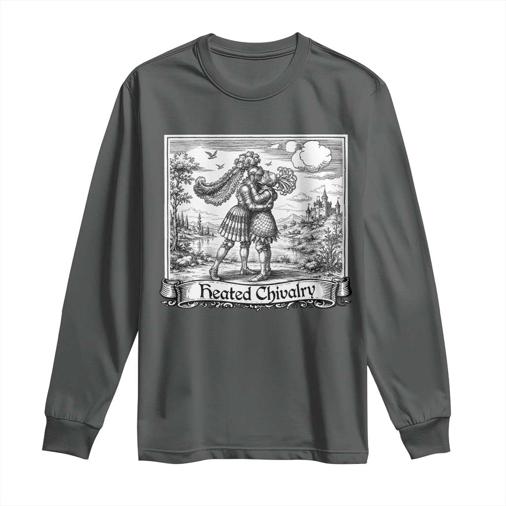 Heated Chivalry Medieval Knights Kissing LGBT Pride Long Sleeve Shirt