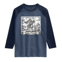 Heated Chivalry Medieval Knights Kissing LGBT Pride Raglan Shirt