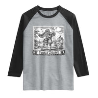 Heated Chivalry Medieval Knights Kissing LGBT Pride Raglan Shirt